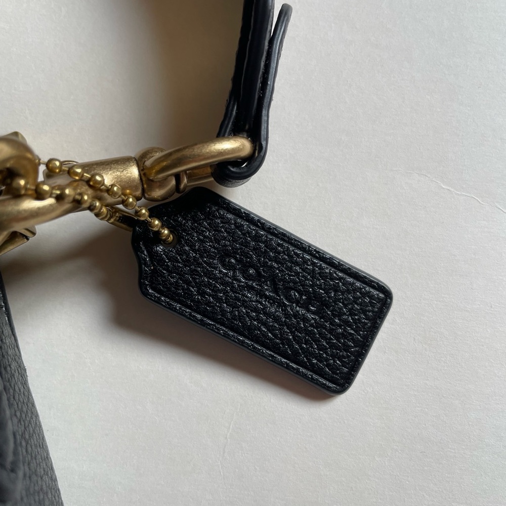 Coach Black Leather Crossbody Camera Bag with Gold Hardware - Picture 10 of 15